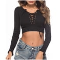 thumbnail image 1 of Birdeem Blouse à Manches Longues pour Femmes, Mode, Courte, Col à Cordon, Ceinturée, 1 of 7