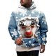 thumbnail image 2 of Ceisia Men's Christmas 3D Santa Hoodie | Ripped Snowflake Print Relaxed Long-Sleeve Casual Sweatshirt Gift, 2 of 4
