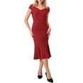 thumbnail image 1 of Vestidos vintage de mujer INSPIRE CHIC con mangas de capucha y escote en forma de corazón, 1 of 5