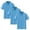 Blue, variant on 3 Pack Boys Girls Short Sleeve Polos Solid Color Breathable Cotton School Uniform Shirts for 3-17 Years Toddler Kids Teen