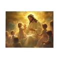 thumbnail image 2 of CozyNet Jesus Blessing Children, Glowing In Golden Light Surrounded By Peaceful Divine Rays Wall Art Prints With Frame Canvas Perfect for Living Room & Bedroom, Ready to Hang, Wall Decor 16"x20", 2 of 10