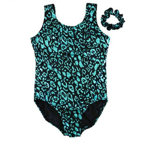 Wenchoice Turquoise Leopard Leotard Set - Infant, Toddler, Girls & Women Adult L