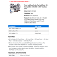 thumbnail image 2 of Front and Rear Brake Pad and Rotor Kit - Compatible with 2003 - 2007 Cadillac CTS 2004 2005 2006, 2 of 2