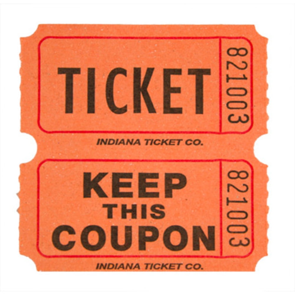 orange double raffle ticket roll walmart com personalized raffle ticket roll