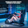 thumbnail image 4 of GTPLAYER Racing Simulator Cockpit with Seat and Bluetooth Speakers, Racing Style Reclining Seat and Ultra-Sturdy Alloy Steel Frame ,Black, 4 of 8