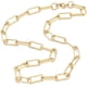 thumbnail image 1 of Collar de cadena con clip de papel de 17,63 pulgadas, acero inoxidable 304 dorado con cierre de mosquetón, joyería para hombres y mujeres, uso diario., 1 of 4