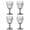 Clear, variant on POYOGA Set of 4 Glass Goblets for Weddings and Banquets Elegant Juice Drinking Cups