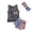 Grey, variant on lnmuld Independence Day Toddler Girls Patriotic 250th Anniversary Outfit Set 3 Piece Fringe Tank Top and Shorts for 4th of July Summer Daily Wear Size:3-6 Months