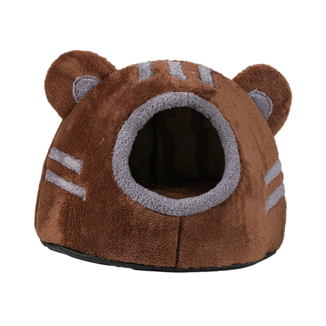 Linda cama para gatos, cama tipo cueva para tienda de campaña para mascotas, lindas camas para mascotas, cama nido para dormir en cueva cálida, casa , marrón S Marrón Pequeño