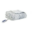 thumbnail image 2 of Beautyrest Zuri Electric Blanket Throw Ultra Soft Faux Fur Reverse to Mink Auto Shut Off Oversize with 3 Heat Level Setting Controller, 50x70, Grey/Blue, 2 of 12