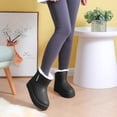 thumbnail image 7 of Viluyesy Womens Ankle Snow Boots Round Toe Thick Platform Sole Plush Lined Side Zipper Casual Winter Outdoor Boots Black Size 6, 7 of 7