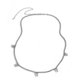 thumbnail image 1 of Cadena corporal de una sola capa shaofei con circonita y diamante simple plata, 1 of 4