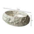 thumbnail image 3 of Wohh 18" Irregular Oval Resin Bathroom Sink with Stone Texture Ivory White Vessel Sink 17.72x5.9 Inch Modern Above Counter Vanity Basin for Home Office Restaurant Indoor Outdoor Use, 3 of 7