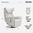 thumbnail image 4 of Nouhaus Orbit Full Body Massage Chair, Heated Recliner Chair with Zero-Gravity,Elder White, 4 of 11