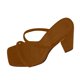 thumbnail image 2 of Zapatos de moda para mujer Sandalias sin cordones de color sólido informales con punta cuadrada Zapatillas de tacón alto de verano Wmkox8yii  hj789, 2 of 3