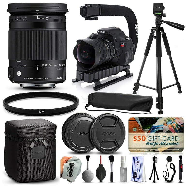 Sigma 18-300mm F3.5-6.3 DC MACRO OS HSM Kits - Walmart.com