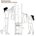 thumbnail image 2 of Perchero de Ropa Giratorio, Perchero Independiente para Recibidor con 3 Estantes y 6 Ganchos, Ideal para Dormitorio, Entrada y Sala de Estar, Bufandas y Bolsos 40 * 40 * 164CM Beige, 2 of 7