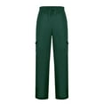 thumbnail image 3 of yunLCZ Women's Palazzo Pants Ladies' Solid Drawstring Elastic Waist Pocket Pants Slacks Casual Lounge Sweatpants, 3 of 4