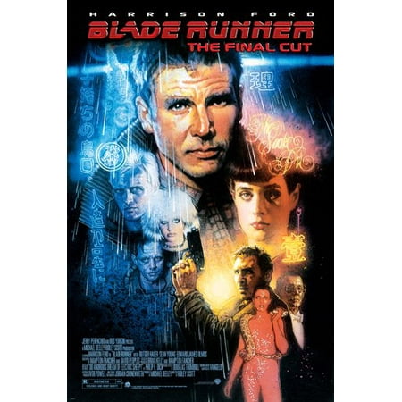 Blade Runner Movie Poster Harrison Ford Sean Young Sci-Fi Film Noir 24X36