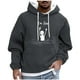 thumbnail image 2 of Dolkfu Sudadera de invierno para hombre con capucha, sudadera casual con estampado y bolsillo tipo canguro, camiseta de estilo callejero para hombre. M, 2 of 5