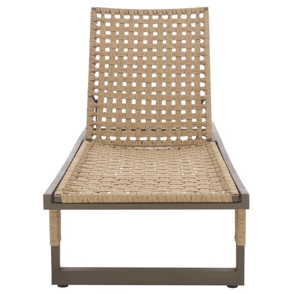Safavieh Arthur Iron Outdoor Lounge Chairs, Gray/Heather Tan