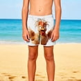 thumbnail image 2 of Birthday Party Shorts for Kids, Solid Color or Cute Print, Breathable Polyester Swim Trunks with Pockets, Toddler to 14 Years, 2 of 9