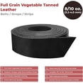 thumbnail image 3 of ELW Genuine Leather Vegetable Tanned 8-10 oz 3.2-4mm Black Straps, Belts, Strips 2-3/4"x72" 6.9x182cm - Full Grain Veg Tan Leather Cowhide Heavy DIY Craft - Holsters, Belt Blanks, Furniture, 3 of 8