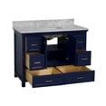thumbnail image 3 of Paige 48" Bathroom Vanity with Royal Blue Cabinet and Carrara Marble Top, 3 of 7