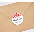 thumbnail image 3 of Darling Souvenir Round 45 Pieces Hearts Thank You Stickers Wedding Personalized Bride Groom Names And Date Envelope Seals-White, 3 of 4
