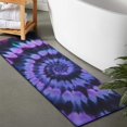 thumbnail image 2 of Blue Purple Tie Dye Pattern Bathroom Rugs Mat,Non Slip Microfiber Bathroom Rug,Rubber Backing,Soft Bathroom Mats for Bathroom Floor,Tub and Shower,47x17in(120x43cm), 2 of 3