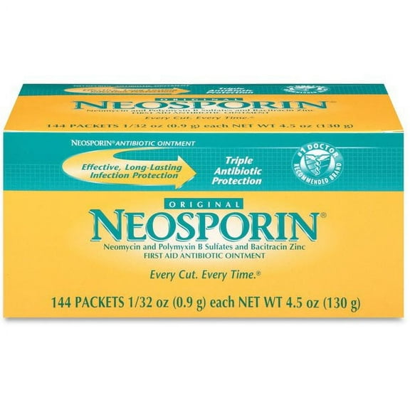 J&J 312547237697 Neosporin Original Ointment Foil Packets 0.9g (2 Boxes of 144)