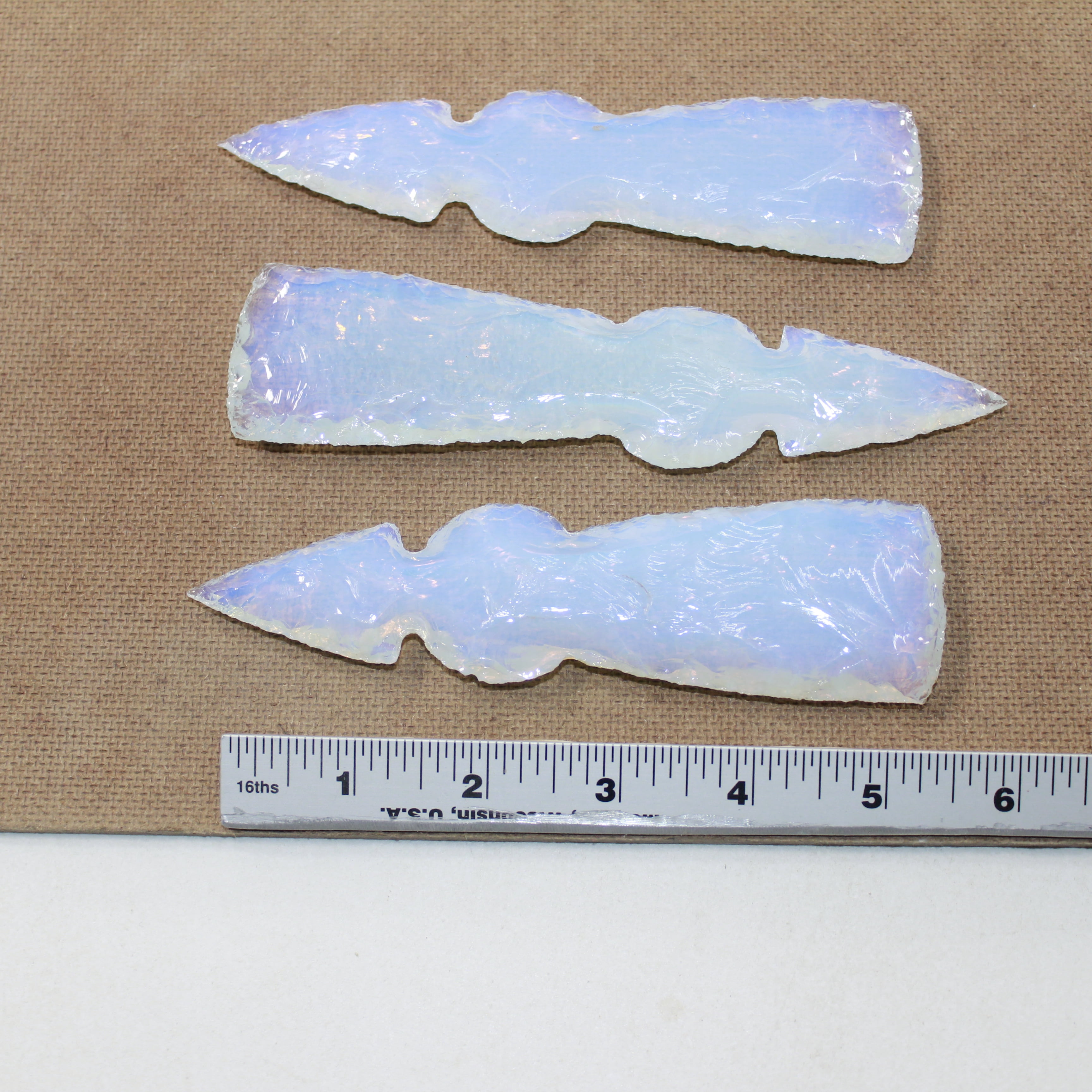 3 Opalite Ornamental Tomahawk Heads #7024  Ax Axe Hatchet