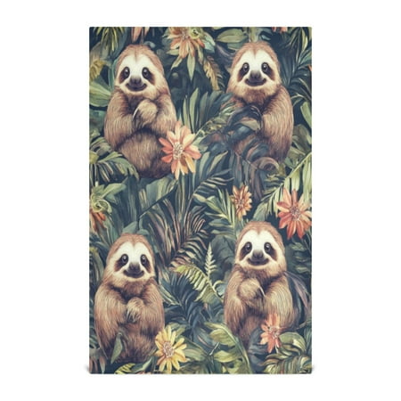 

Kitchen Towel 28x18 Inches x4，Plate Towel Decorative Towel Napkin Tea Towel Tea Towels For Kitchen Dish Cloths & Dish Towels Cartoon Cute Sloth
