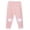 Pink, variant on Girls Thin Casual Leggings Heart Patches on Knees Elastic Waist Soft Sports Pants Kids Fashion Daily Wear Stretchy Long Bottom Trousers White 1-2Years