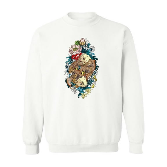 Colorful Japanese Koi Fish. Sweatshirt Men -Image by Shutterstock, Male x-Large