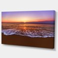 thumbnail image 2 of Orange Tinged Sea Waters at Sunset - Beach Photo Canvas Print, 2 of 3