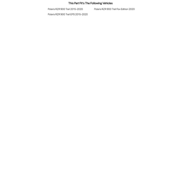 Tusk Aluminum Lower Door Inserts Black For POLARIS RZR 900 Trail Fox Edition 2020