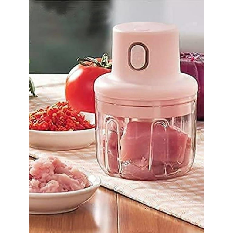 Pink Portable Electric Mini Chopper With USB