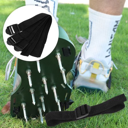 Phenofice Aerator Shoes Strap 10Pcs for Lawn Aeration Tool Nylon Durable Easy to Use Black