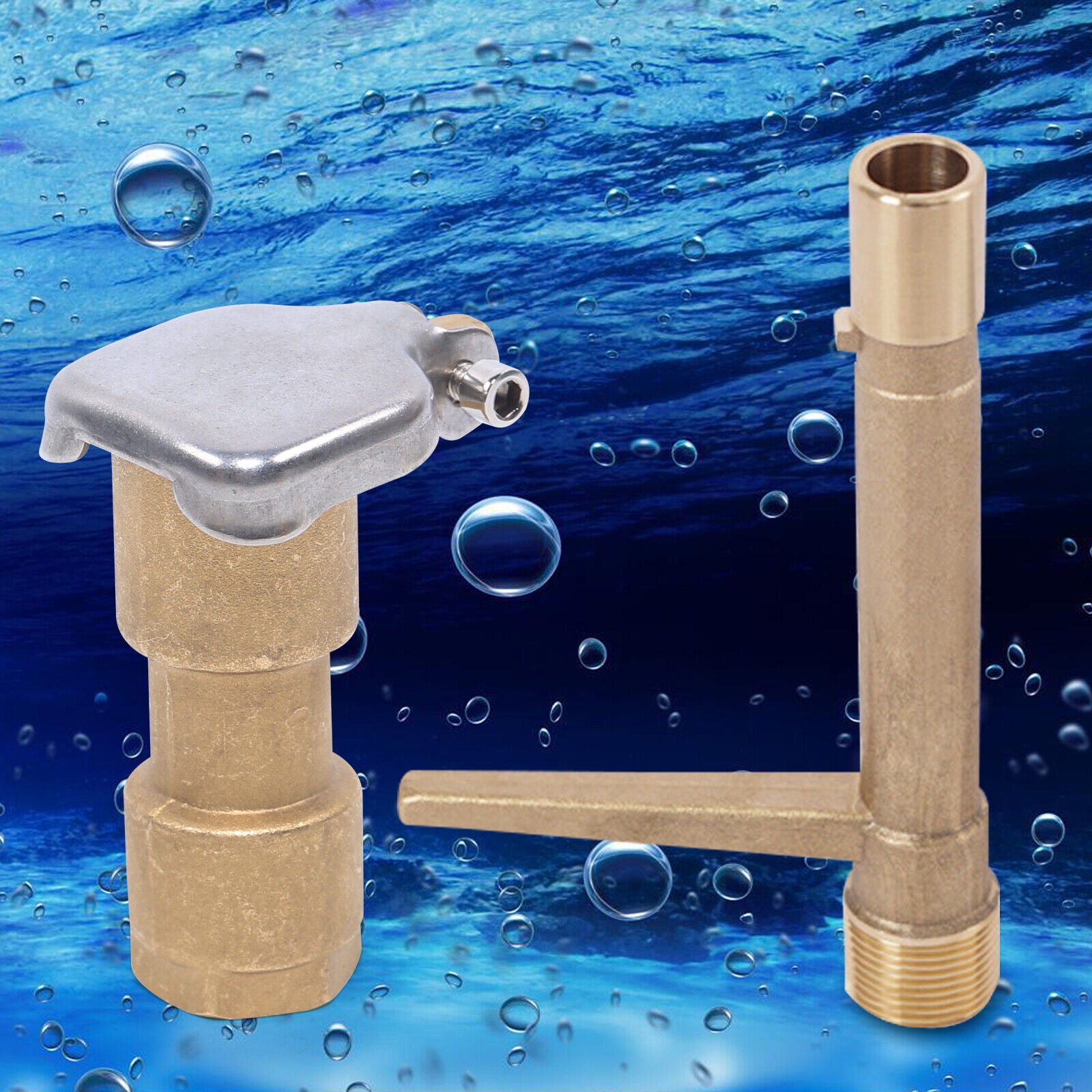 Fichiouy 3/4" Brass Quick Coupler Valve Underground Irrigation Tool