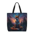 thumbnail image 1 of Balery Starry Sky Meditating Fox Bolsa de Mano para Mujeres con Cremallera, Bolsa de Gimnasio con Compartimentos, Bolsa para Laptop, Bolsa para Trabajo, 1 of 7