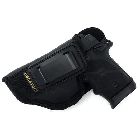 IWB TUCKABLE ECO Leather Concealment Holster Inside The Waist with Metal Clip FIT Glock 43 & 42, SIG P365, KAHR PM 45, MAKAROV, KELTEC PF9 / P11 (Best Ankle Holster For Sig P238)