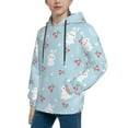 thumbnail image 2 of Kdxio Easter Rabbit Pattern Boys Athletic Unisex Boys Girls Hoodie with Pocket Sweatshirts-X-Large, 2 of 6