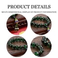 thumbnail image 3 of Pulsera de vidrio de color verde, cuentas de Buda, pulseras elásticas de cuentas de meditación de yoga para hombres y mujeres, 3 of 5