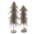 thumbnail image 2 of Christmas Elegant Downswept Sisal Trees Plastic Holiday Decor Glittered Sn7481, 2 of 3