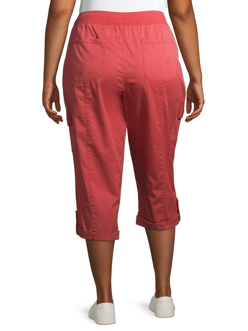 Terra & Sky Cargo Capri - Stylish Plus Size Pants - Walmart.com