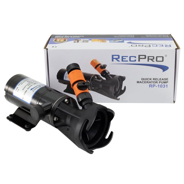 LIGHTEU Seaflo 12 V Pompe déchiqueteuse Pompe à eau déchets 45 l/min 12 GPM WC Marine RV Campeur Remorque Bateau