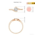 thumbnail image 5 of ANGARA Natural Semi Solitaire Diamond Bypass Ring in 14K Rose Gold for Women (Size-5.1mm| Color-H| Clarity-SI2) | April Birthstone, Anniversary, Jewelry Gift for Women | Natural Diamond Ring, 5 of 10