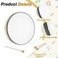 thumbnail image 3 of Uxcell 1 Pcs Hand Drum Music Percussion 10 Inch Wood Frame Drum Set with Drum Stick Musical Instrument for Musical Education Home Party Performance Supplies (Wood Color), 3 of 6
