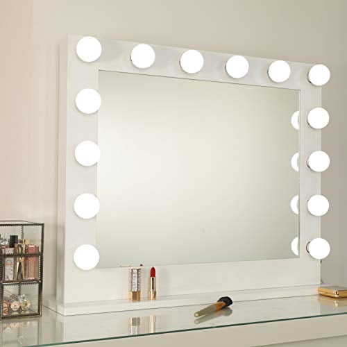 Wayking Lighted Makeup Mirror Hollywood Vanity With Lights Tabletop Or Wall Mounted Dual Usb Ports And S Whiteï¼l33h26 3 Inchï¼ Com Wayking Lighted Makeup Mirror, Wall Mounted Vanity Mirror Hollywood